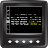 A motor status information screen