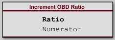 OBD Ratio Increment block
