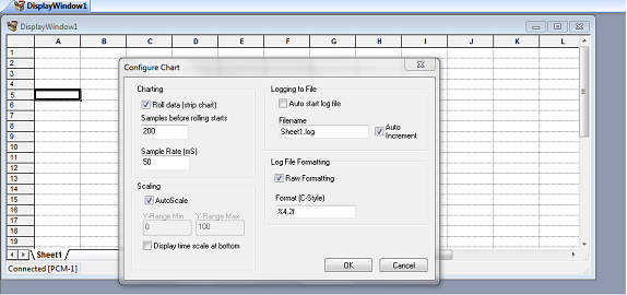 MotoTune Chart Settings