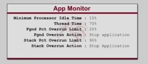 Application Monitor block