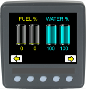 The Dancing Bear's System water and fuel monitor