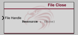 File Close block