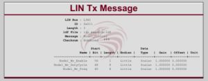 LIN Tx Message Block